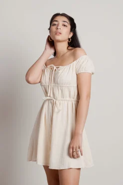 Tobi Pretty Little Things Off The Shoulder Babydoll Mini Dress -