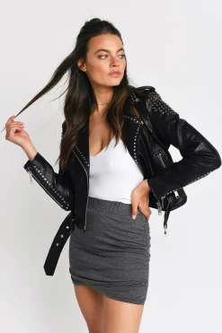 Tobi Pull It Together Side Ruched Mini Skirt -