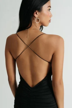 Tobi Put It Together Cross Back Bodycon Mini Dress -