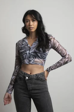 Tobi Put On The Pressure Crop Top - Green