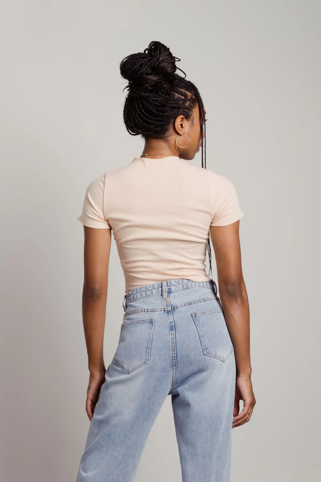 Tobi Quinn Crop Top - Mint-Ivory