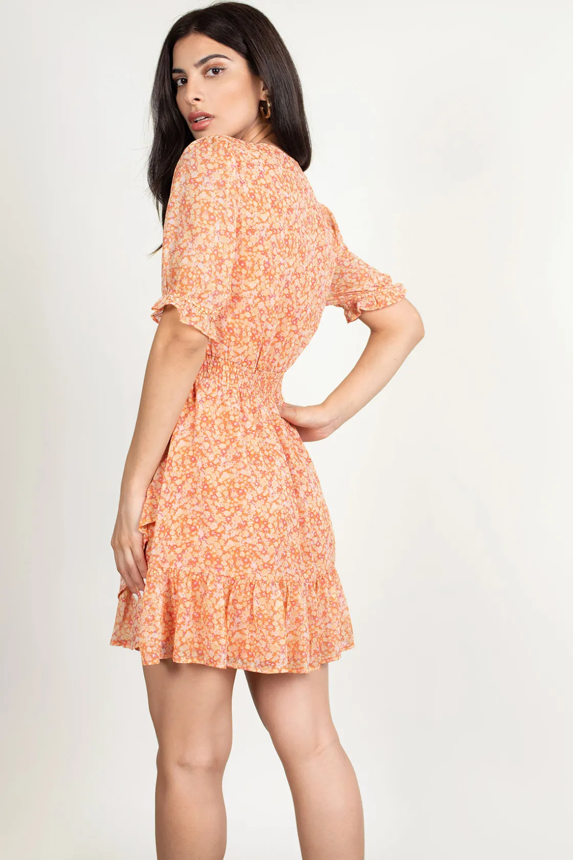 Tobi Railynn Floral Skater Mini Dress -