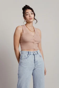 Tobi Raquel Tank Top - Beige