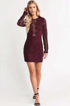 Tobi Raven Lace Bodycon Mini Dress -
