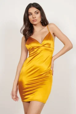 Tobi Rebecka Satin Bodycon Mini Dress -