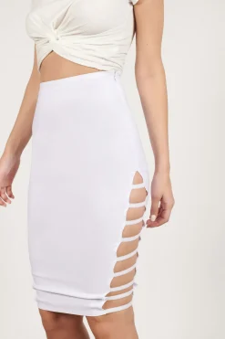Tobi Rehab Clothing Can't Be Tamed Cutout Midi Skirt -