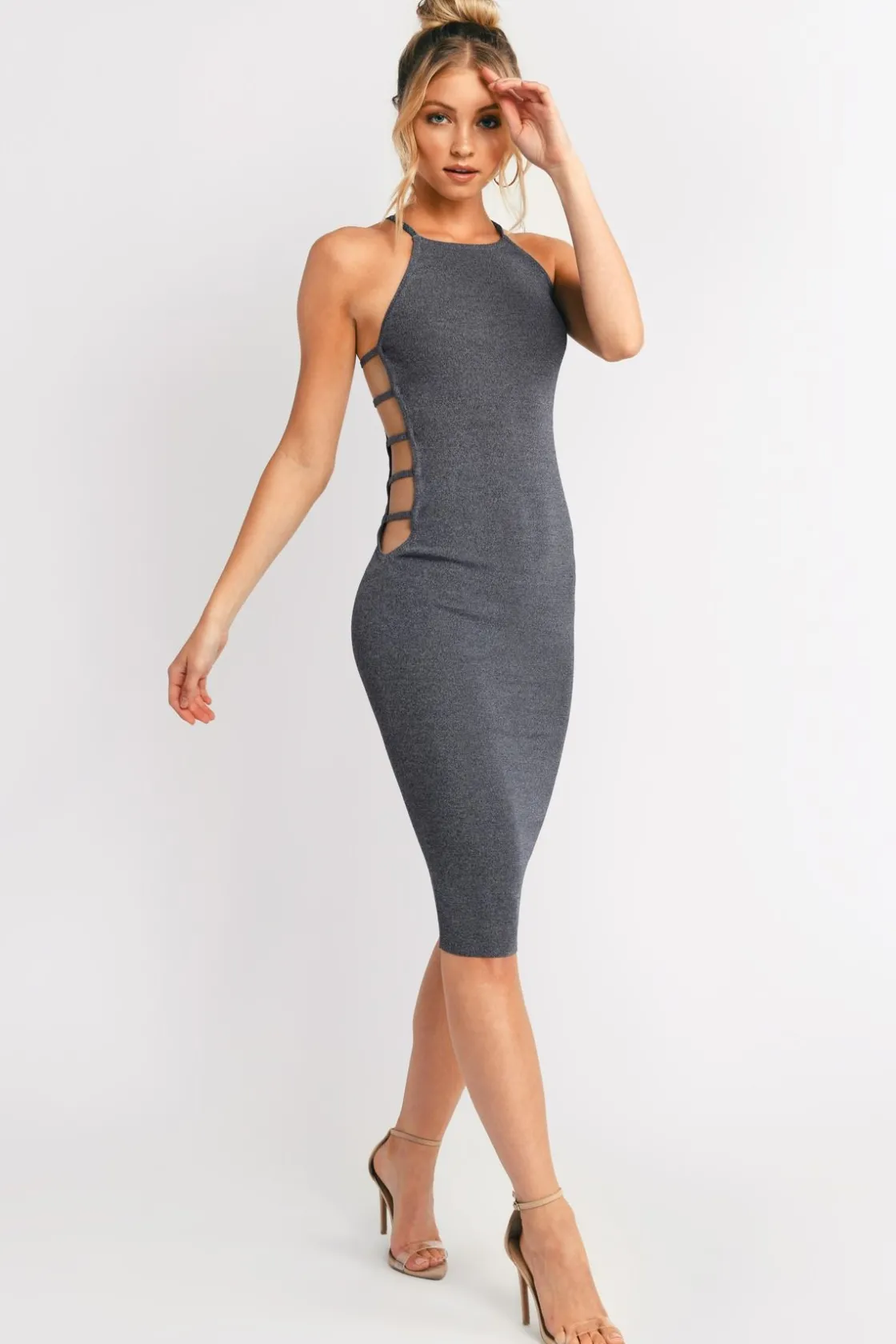 Tobi Rehab Clothing Sparks Fly Cutout Bodycon Midi Dress -