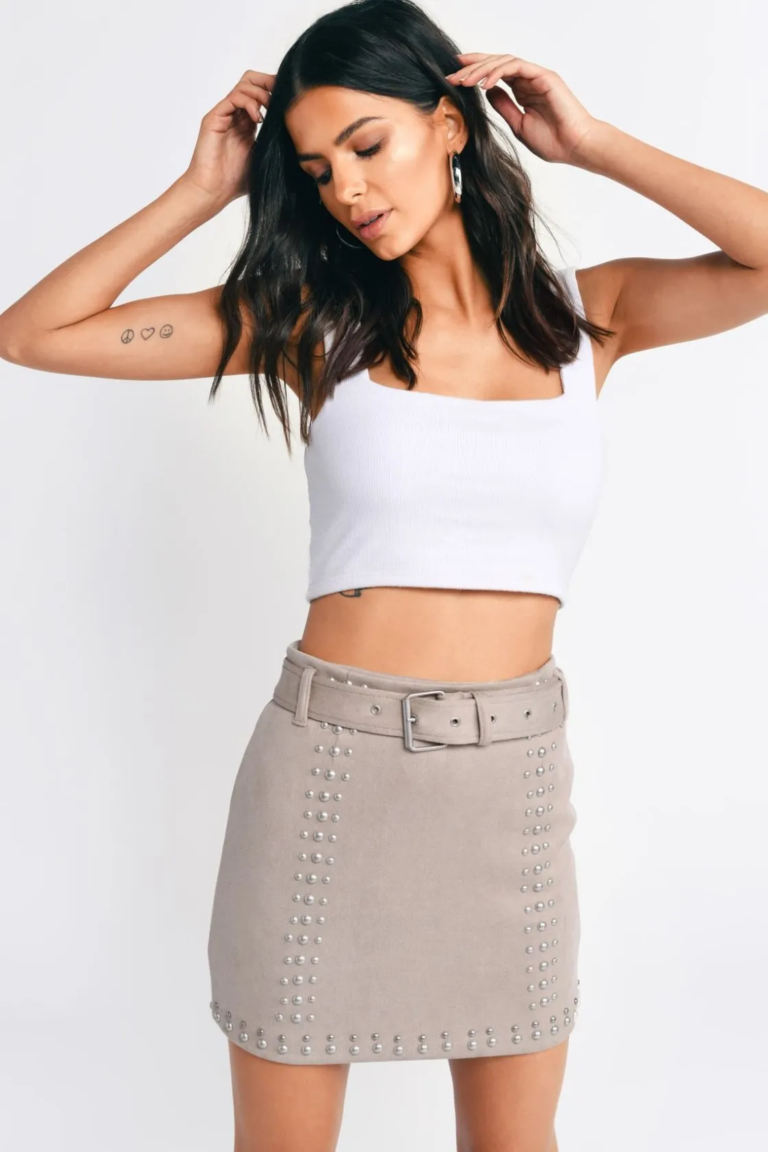 Tobi Renée Studded Mini Skirt -