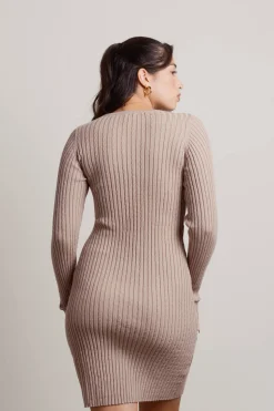 Tobi Reste Cable Knit Sweater Mini Dress -