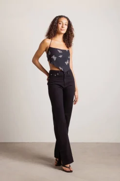 Tobi Resting Butterfly Crop Top -