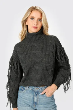 Tobi Return To Sender Cropped Sweater - Wine