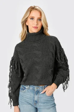 Tobi Return To Sender Cropped Sweater - Wine