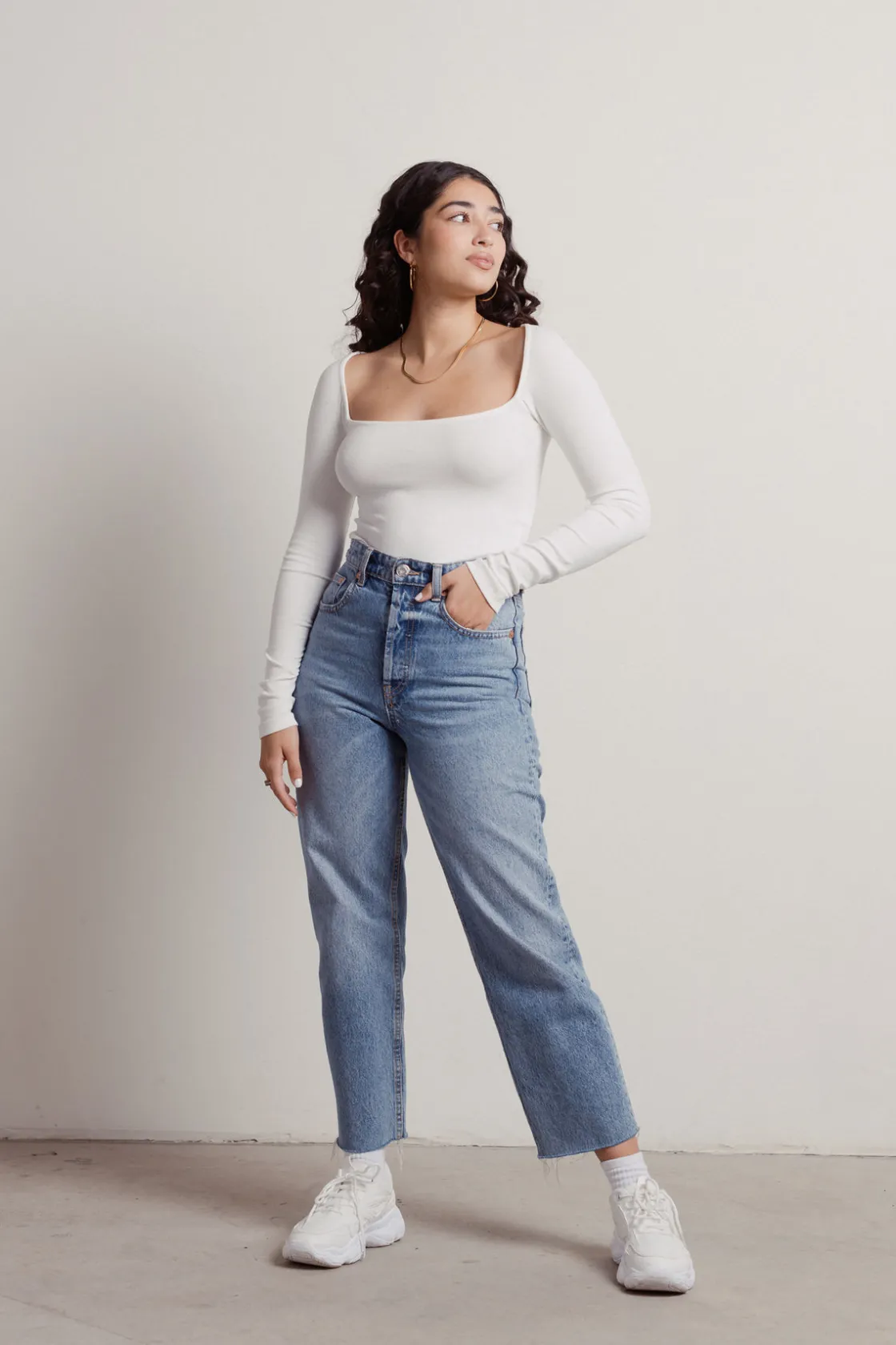 Tobi Right My Wrongs Long Sleeve Top - White
