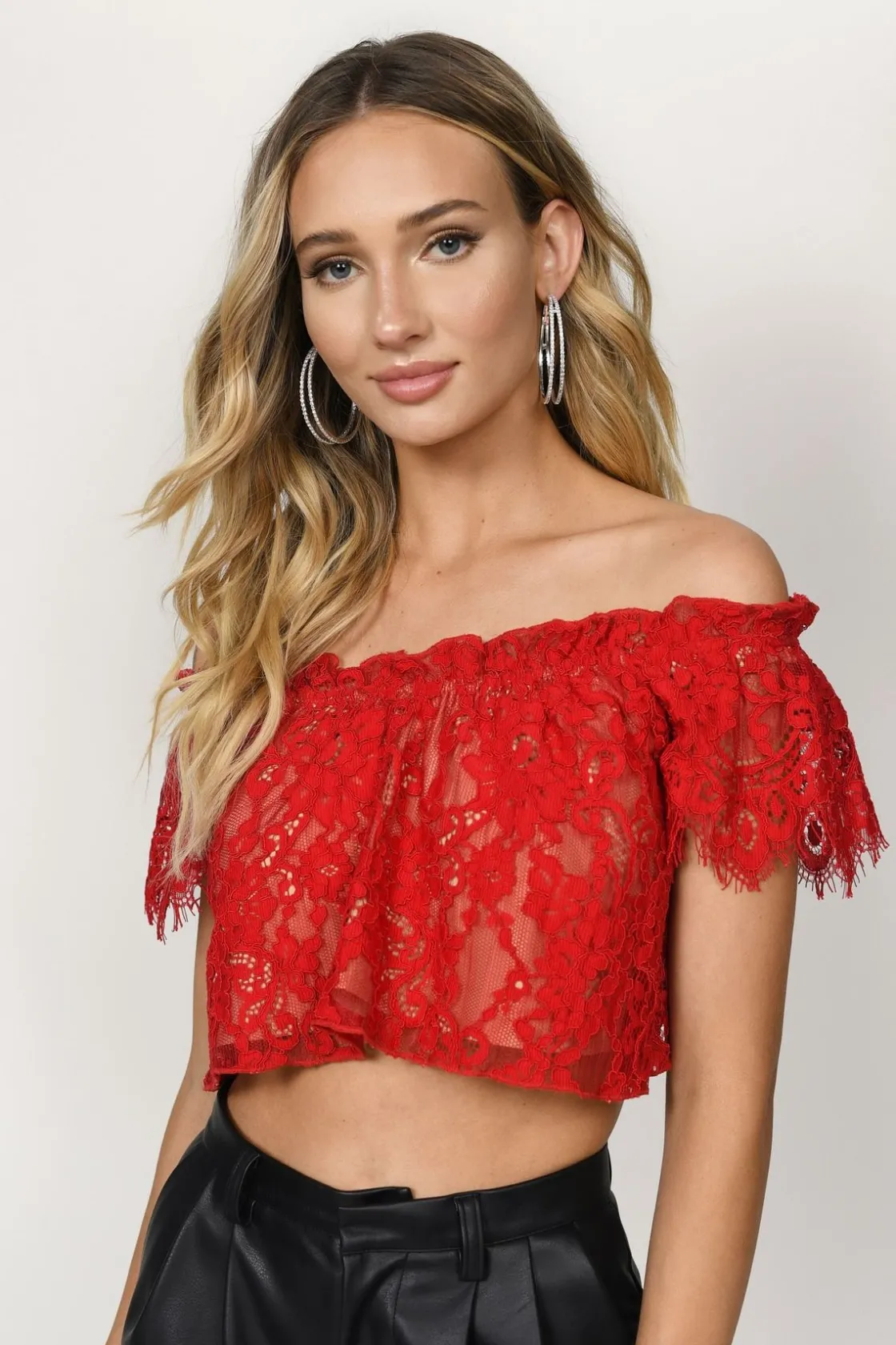 Tobi Riley Crop Top - Red