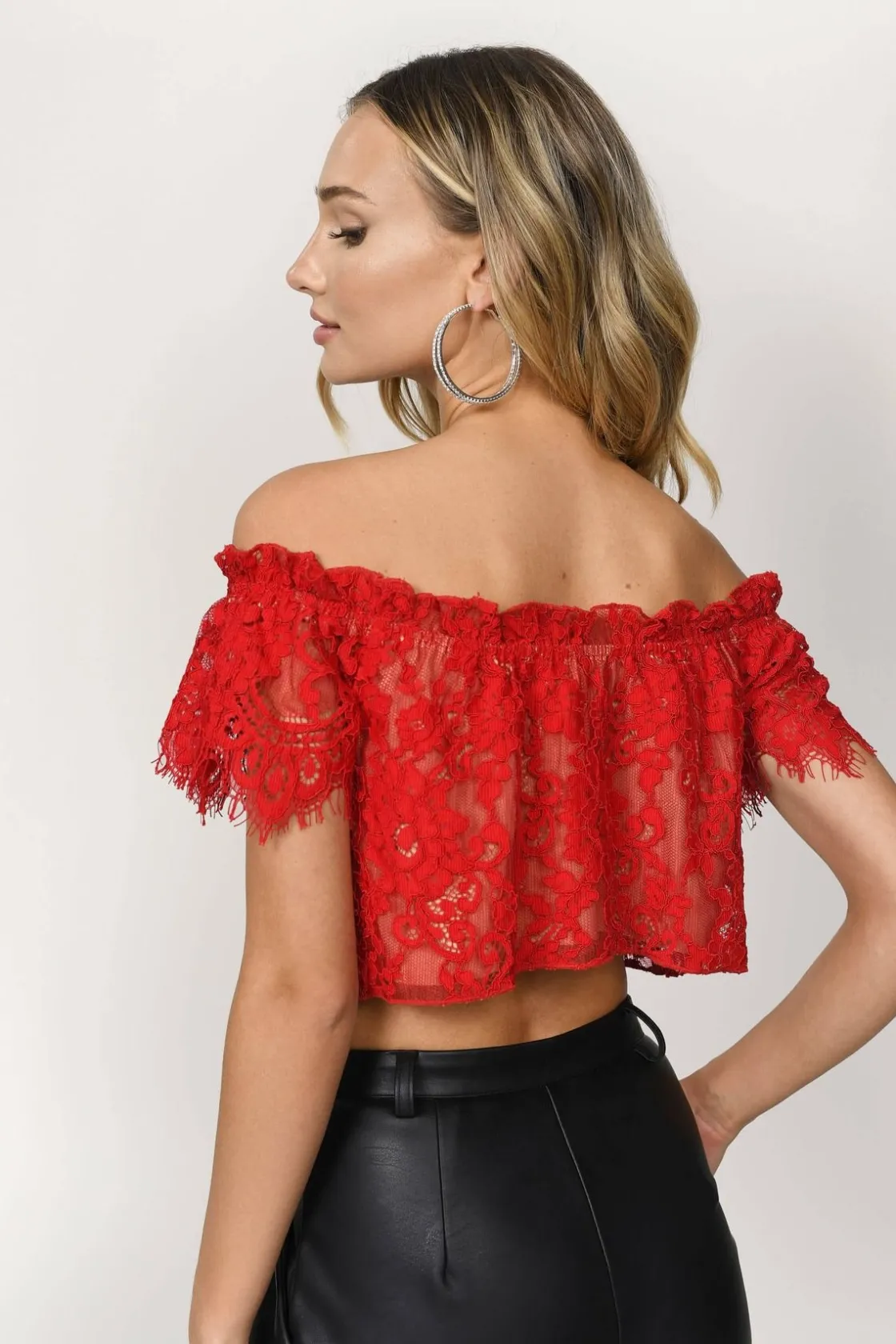Tobi Riley Crop Top - Red