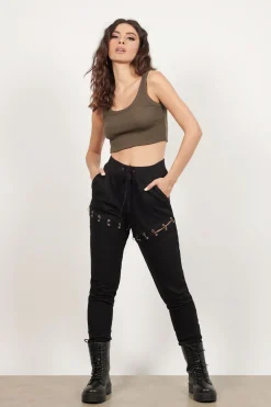 Tobi Ring Me Around Jogger Pants - Red