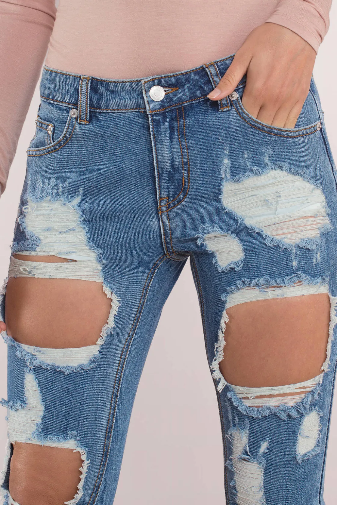 Tobi Rip To Shreds Distressed Jeans -