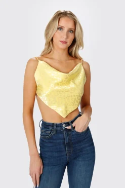 Tobi Roar Louder Crop Top - Yellow
