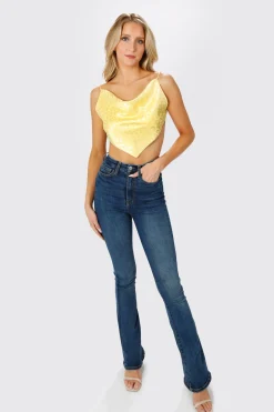Tobi Roar Louder Crop Top - Yellow