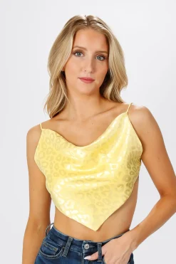 Tobi Roar Louder Crop Top - Yellow