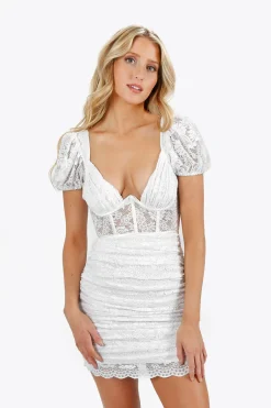Tobi Ronda Lace Corset Mini Dress -