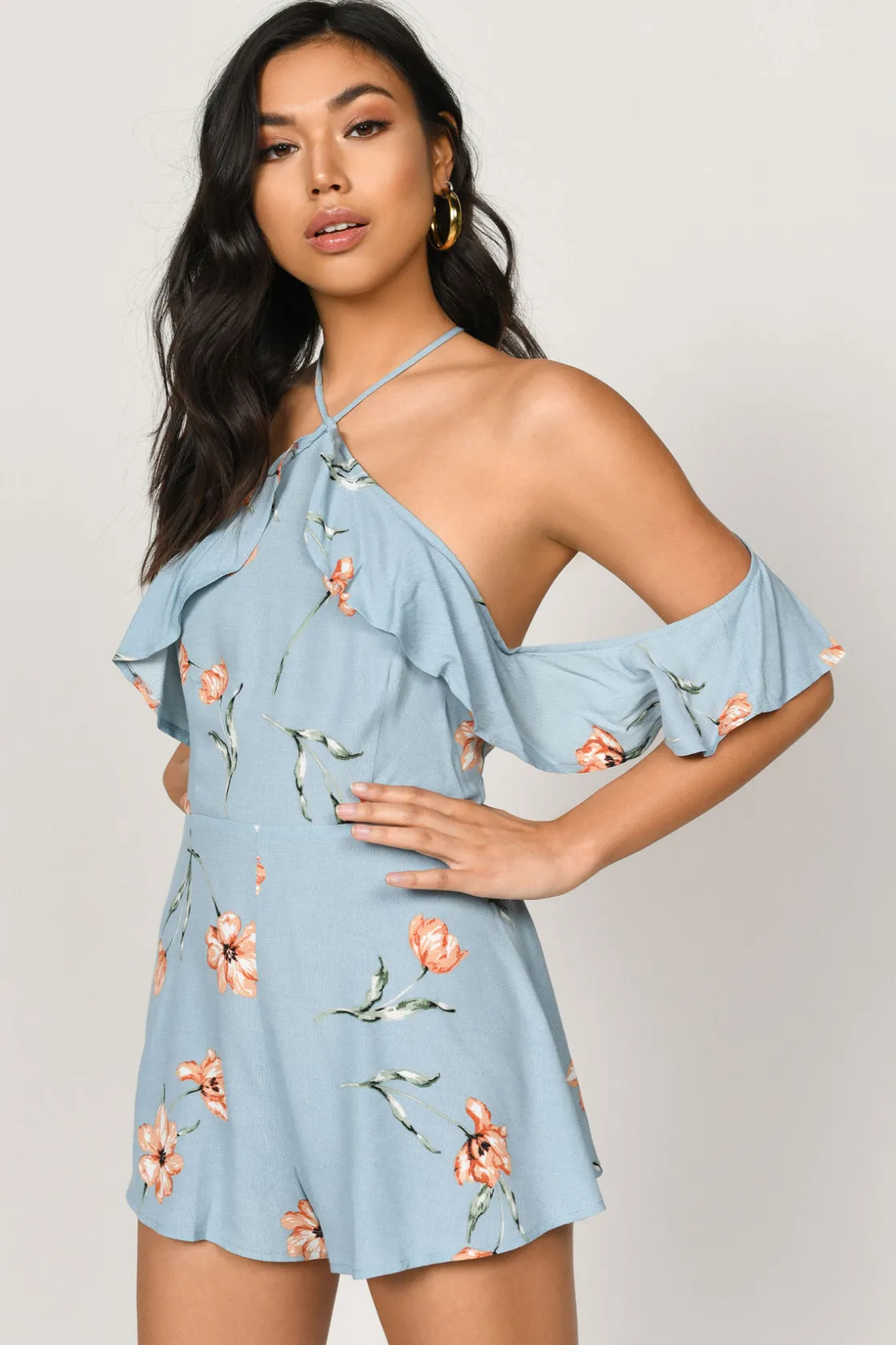 Tobi Roxy Cold Shoulder Romper -