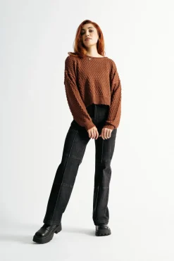 Tobi Runaway Knit Sweater - Blush