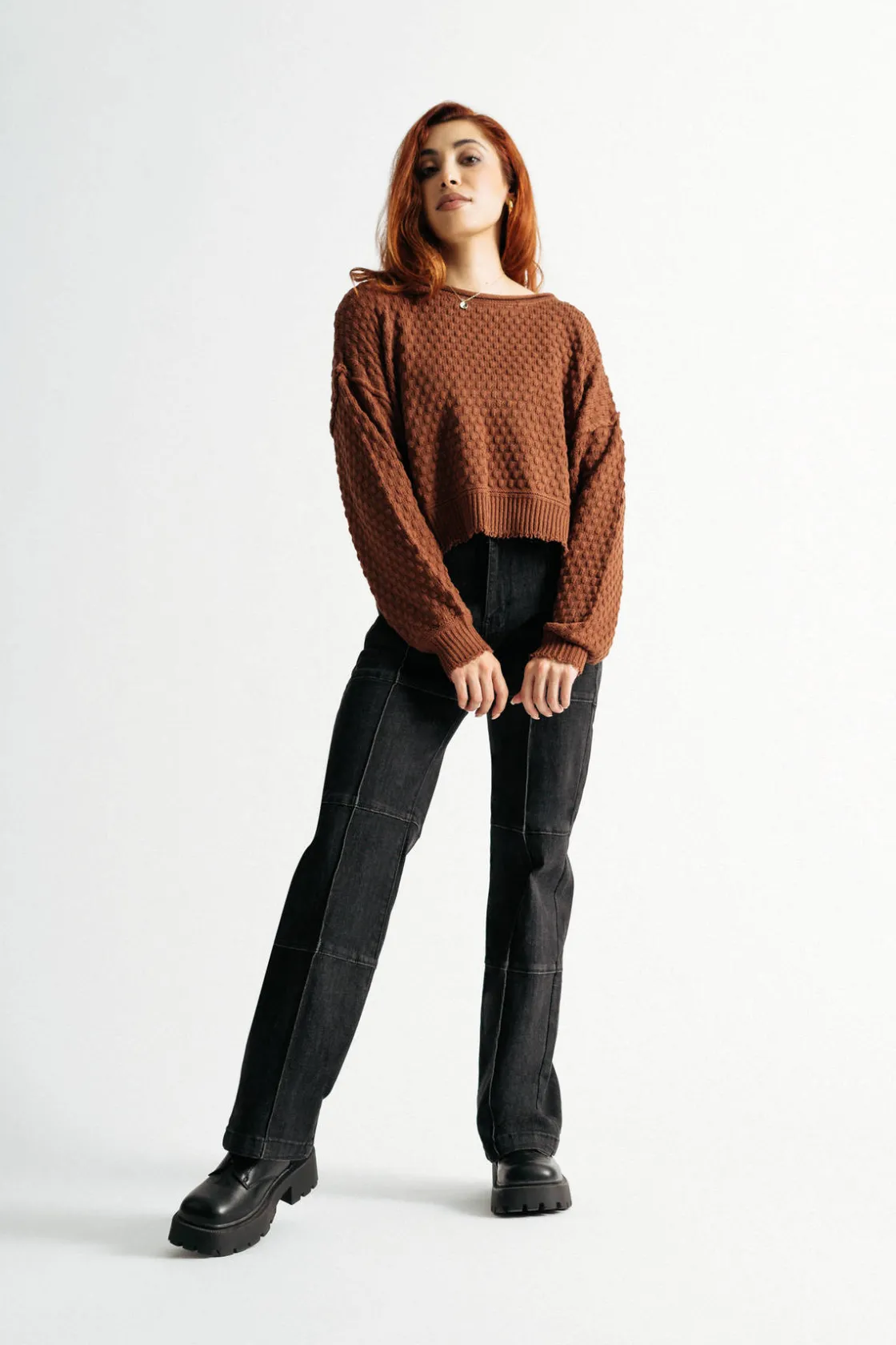 Tobi Runaway Knit Sweater - Blush
