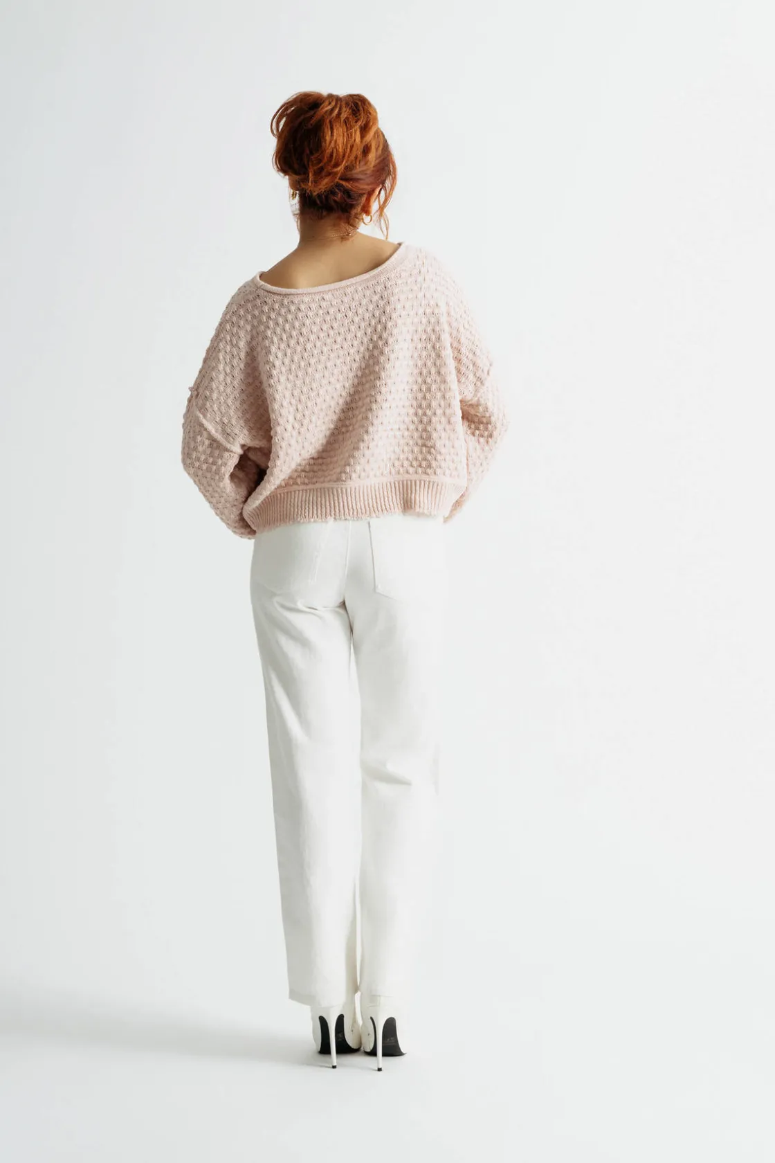 Tobi Runaway Knit Sweater - Blush
