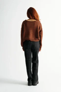 Tobi Runaway Knit Sweater - Blush