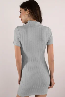 Tobi Rylee Ribbed Bodycon Mini Dress -