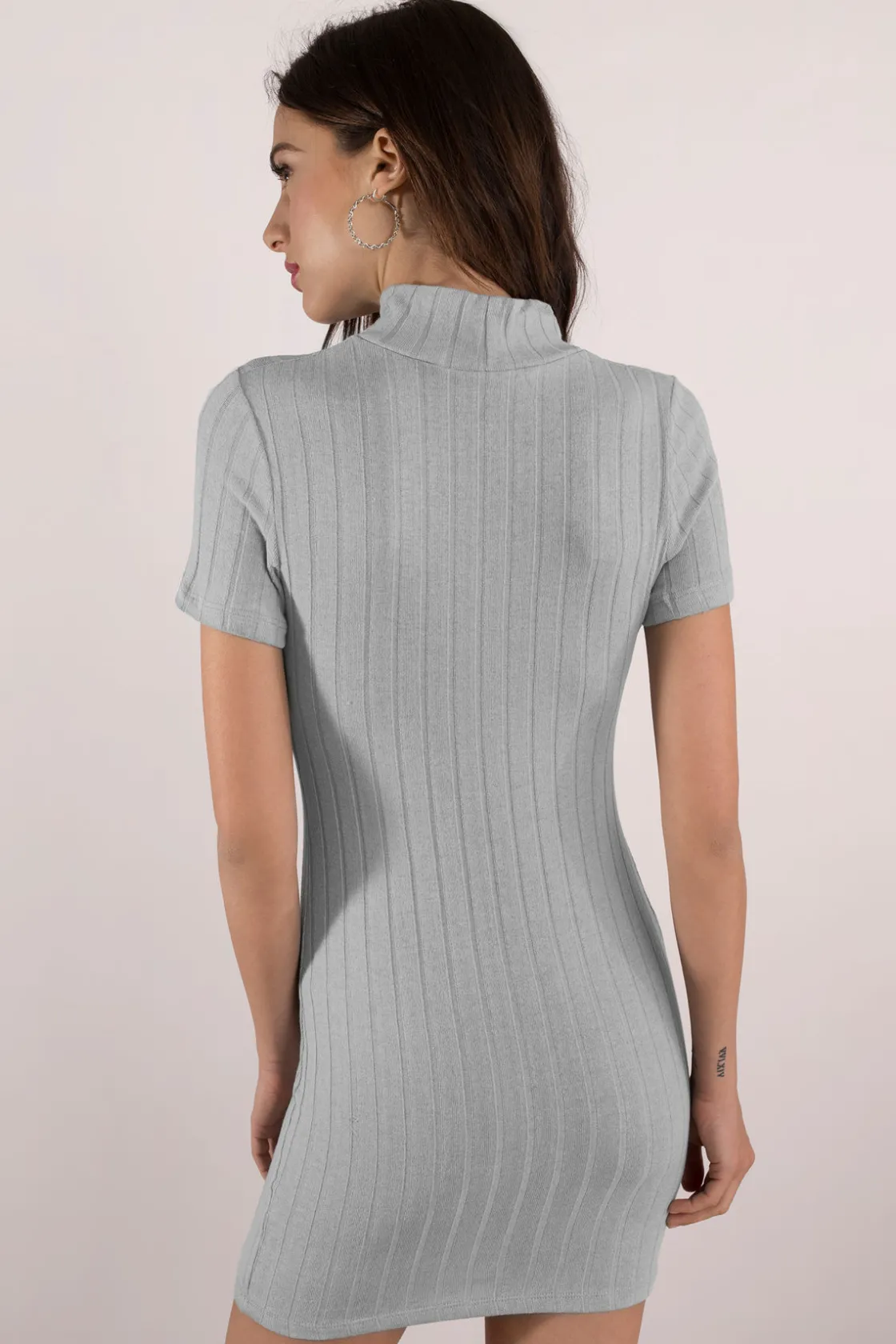 Tobi Rylee Ribbed Bodycon Mini Dress -