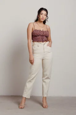Tobi Sahana Crop Top - Burgundy