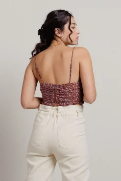Tobi Sahana Crop Top - Burgundy