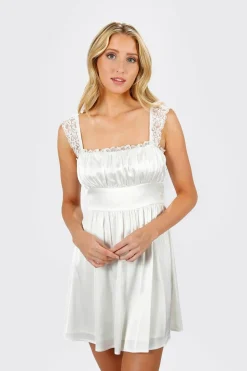 Tobi Saige Ruffle Ruched Mini Dress -