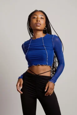 Tobi Saint Crop Top - Blue