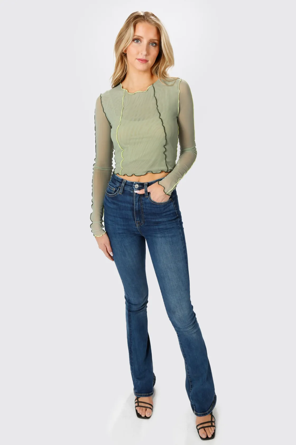 Tobi Saint Crop Top - Blue