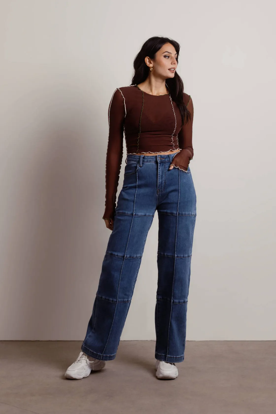 Tobi Saint Crop Top - Blue