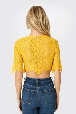 Tobi Same Old Love Crop Top - Yellow