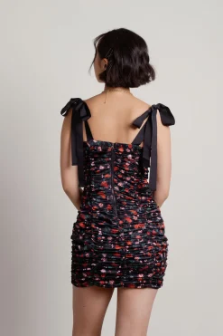 Tobi Savannah Floral Ruched Mini Dress -
