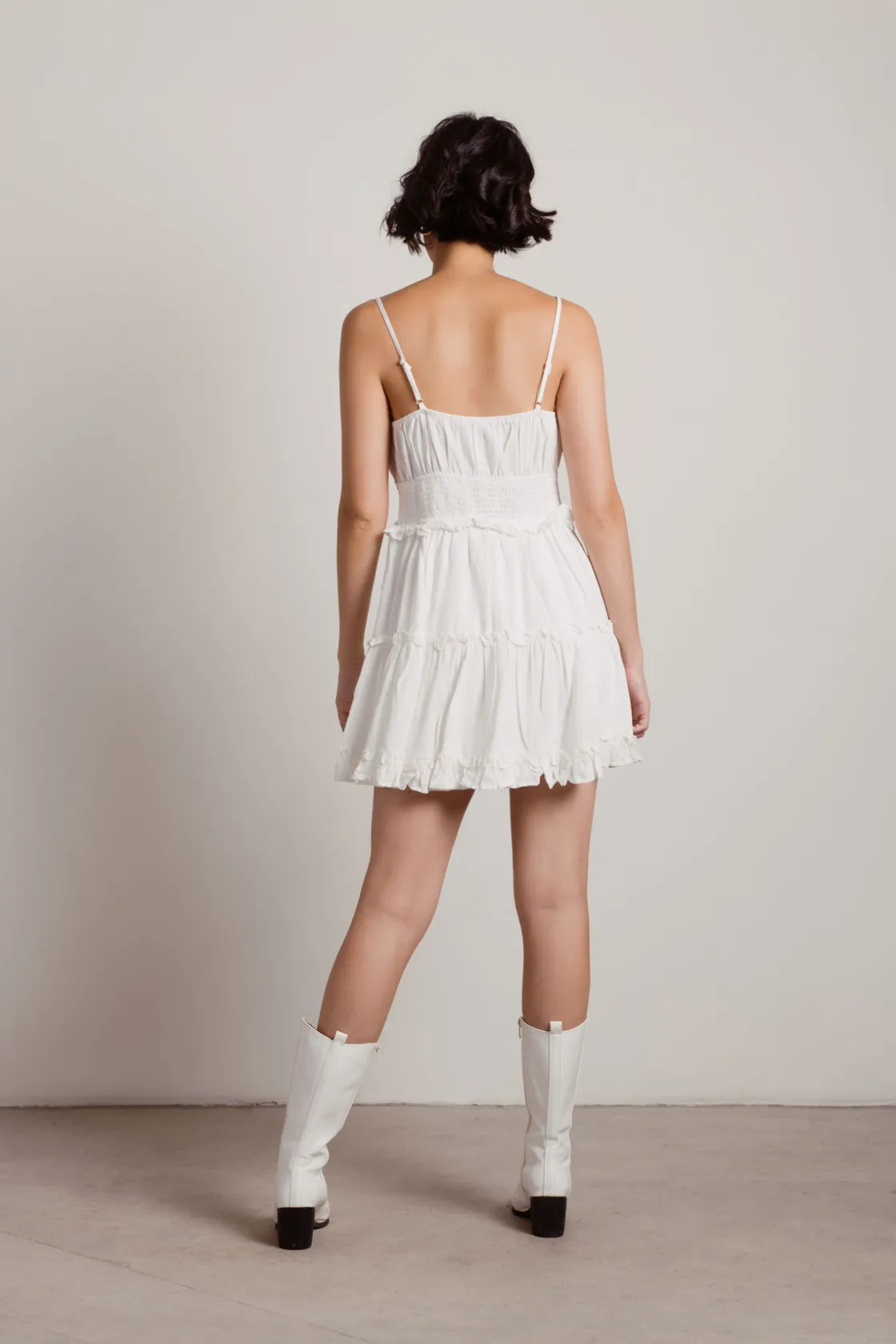Tobi Save The Day Tiered Skater Mini Dress -