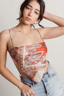 Tobi Say Less Crop Top - Orange