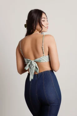 Tobi Scarf It Up Crop Top - Yellow
