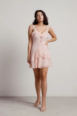 Tobi Seanna Lace Skater Mini Dress -