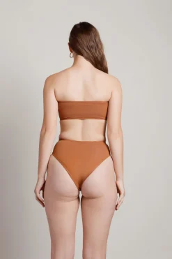 Tobi Seaside High Waist Bikini Set - Brown