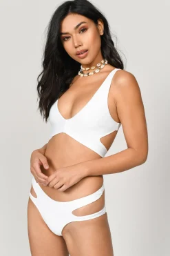 Tobi Secret Double Band Bikini Bottom - Ivory