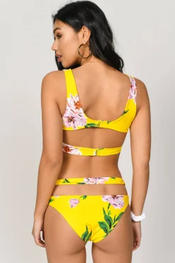 Tobi Secret Plunge Floral Bikini Top -