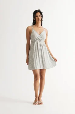 Tobi See It All Tie Strap Skater Mini Dress -