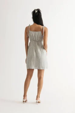 Tobi See It All Tie Strap Skater Mini Dress -