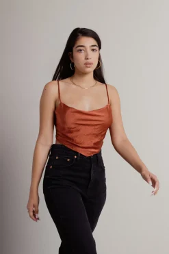 Tobi See The Future Crop Top - Rust